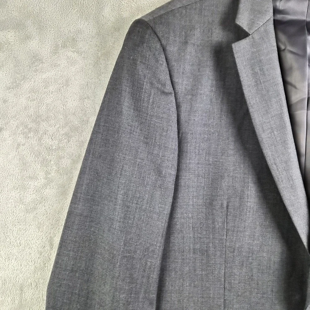 Pronto Uomo Blazer Jacket Mens 46 Gray Wool Blend 2 Buttons Sport Coat‎ Formal